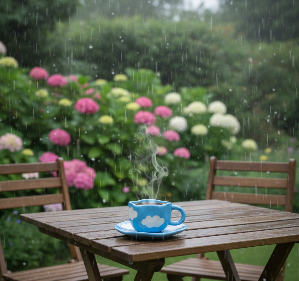 Artisan ceramic cup and saucer for tea and coffee
