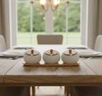 Porcelain Condiment Jar Spice Container with Bamboo Lids