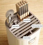 Space-saving countertop knife holder for organized kitchen storage