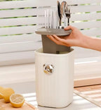 Multifunctional kitchen knife holder with cutlery storage design