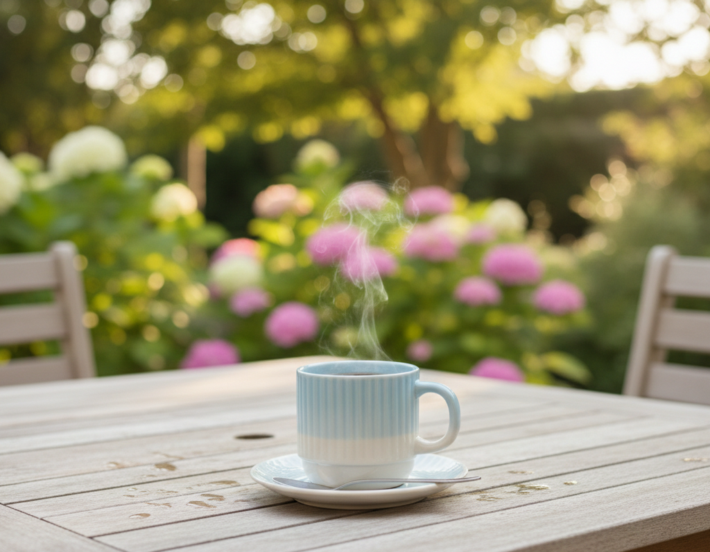 Premium ceramic ribbed tea cups microwave safe