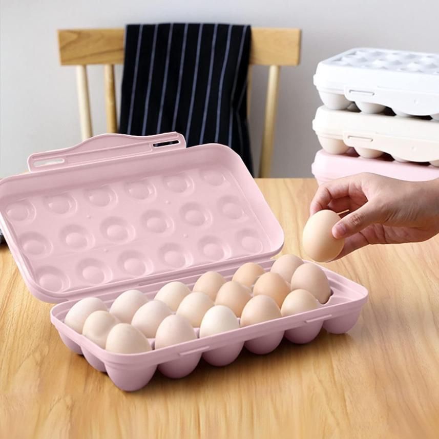 Stackable BPA-free egg holder tray for refrigerator storage
